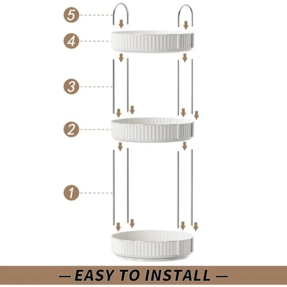 New 3-Tier 360° Rotating Makeup Organizer, Clear Vanity Storage for Skincare